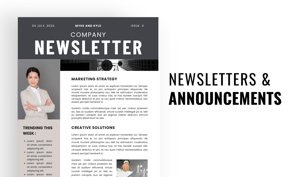 Newsletters & announcements