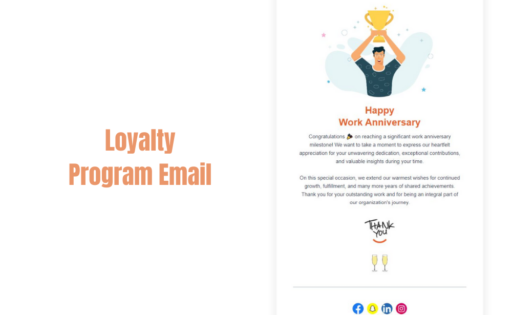 Loyalty program email