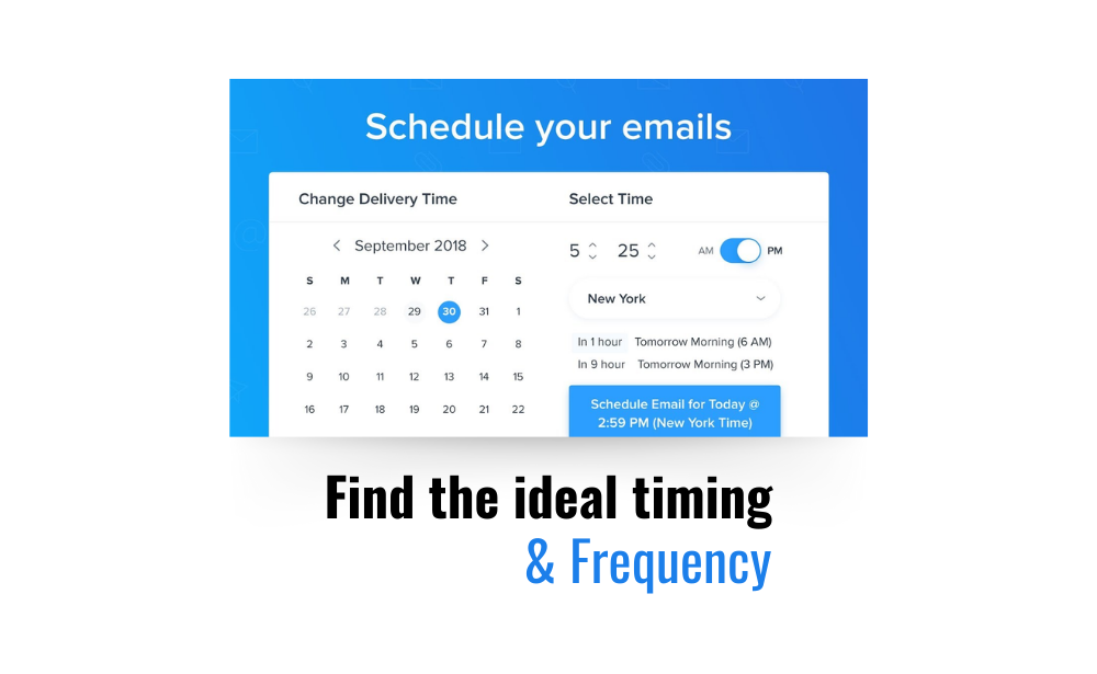 Find the ideal timing and frequency