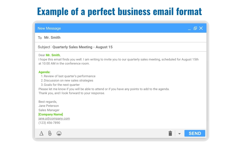 perfect business email format